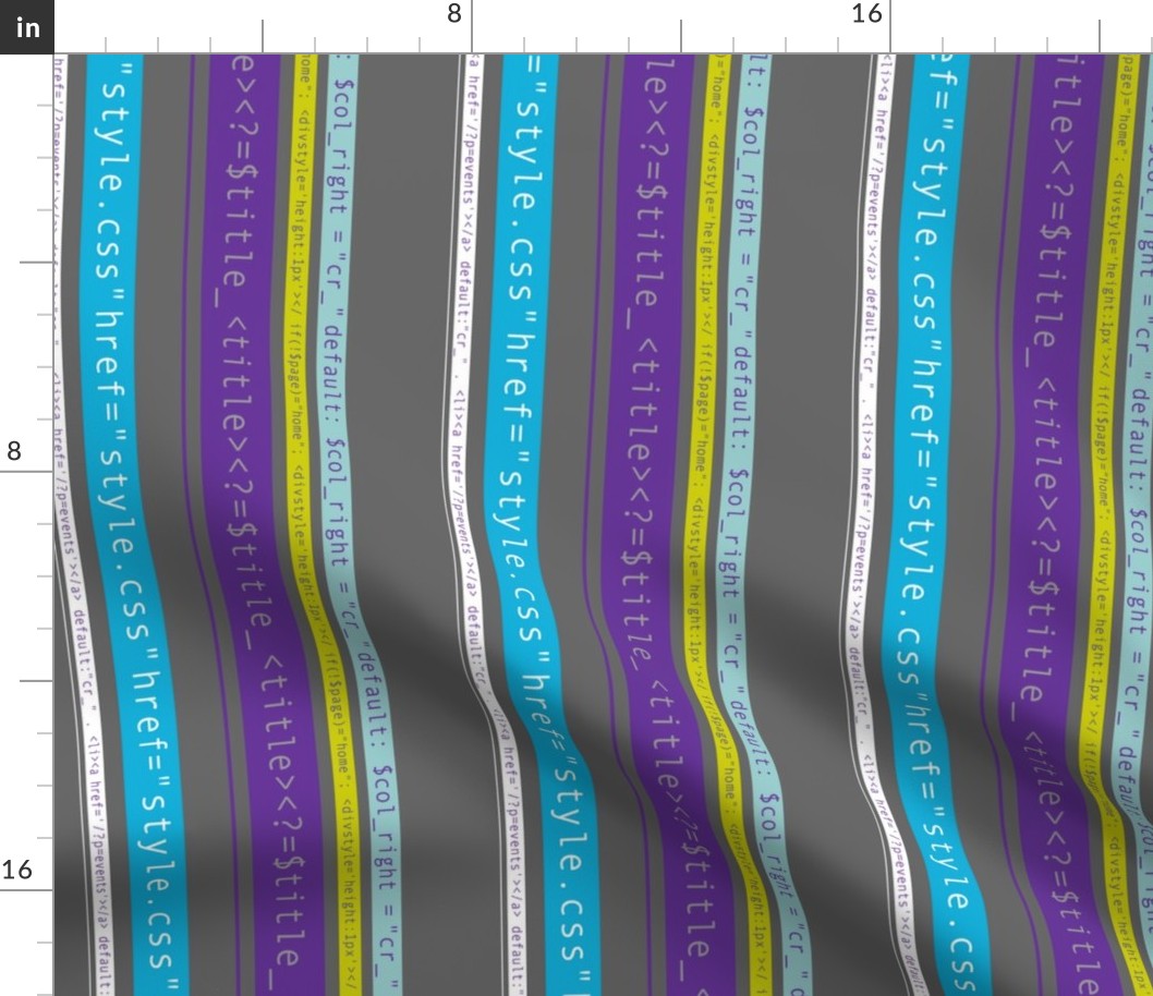 Stripes of Website Code