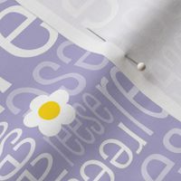 Personalised Name Fabric - Lavender Daisies