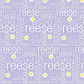 Personalised Name Fabric - Lavender Daisies