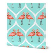 Flamingos in Ogee - small