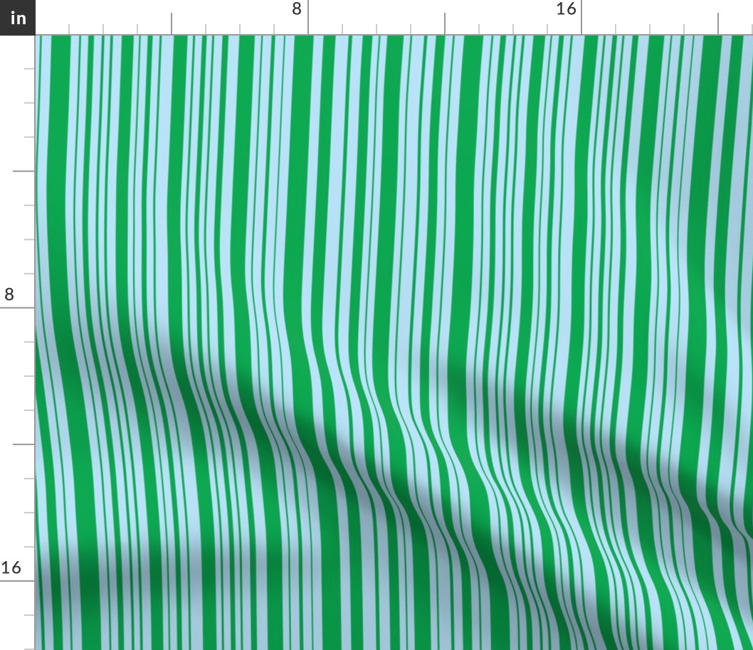 DragonflyZip stripe - deep green & light blue