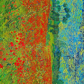 Van Gogh: Poppy Field Seamless Repeat
