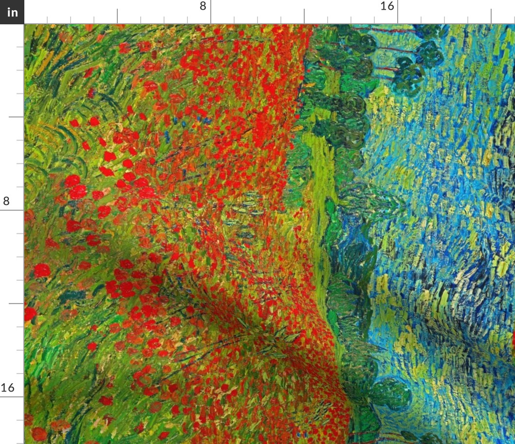 Van Gogh: Poppy Field Seamless Repeat