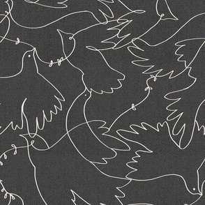 doves in outline