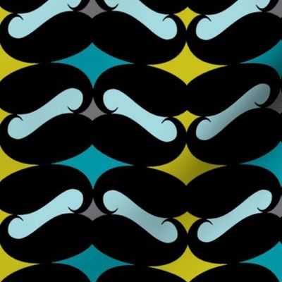 mustache diamond pattern