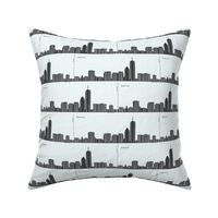 Graph of Boston Skyline - White