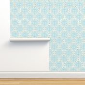 damask geek white blue