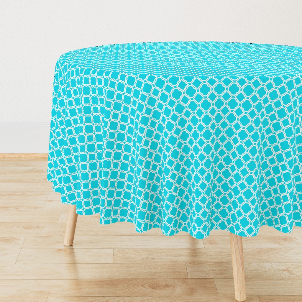 Ogee Trellis Turquoise Blue