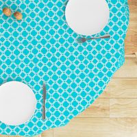 Ogee Trellis Turquoise Blue