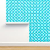 Ogee Trellis Turquoise Blue