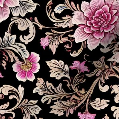 intricate swirly baroque floral 