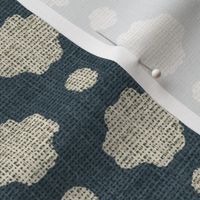 Navy Burlap