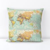 World Map Fabric