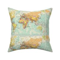 World Map Fabric