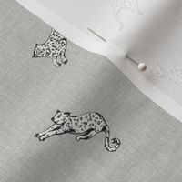 Leopards on linen