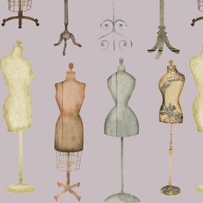 Distressed Victorian Dress Forms