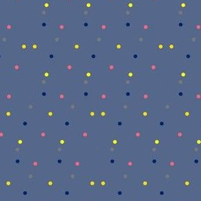 Colorful Dots on Slate Blue