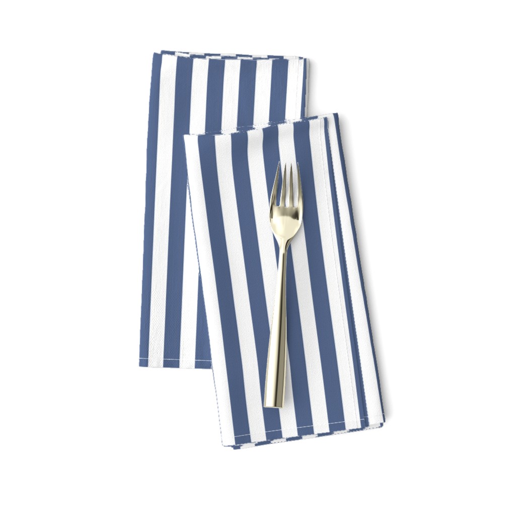 Slate Blue and White Nautical Stripe 1/2 inch stripes) (150)