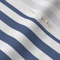 Slate Blue and White Nautical Stripe 1/2 inch stripes) (150)