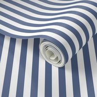 Slate Blue and White Nautical Stripe 1/2 inch stripes) (150)