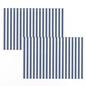 Slate Blue and White Nautical Stripe 1/2 inch stripes) (150)