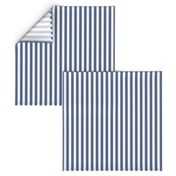 Slate Blue and White Nautical Stripe 1/2 inch stripes) (150)