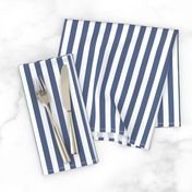 Slate Blue and White Nautical Stripe 1/2 inch stripes) (150)