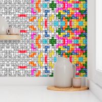 Tetris tiles mosaic border print