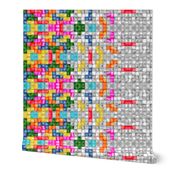 Tetris tiles mosaic border print