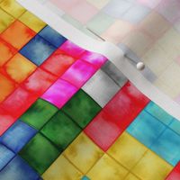 Tetris tiles mosaic border print