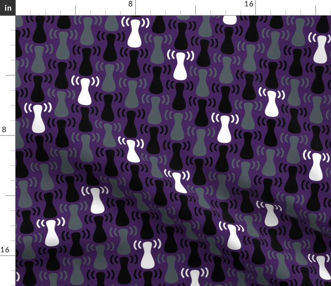 Wireless Network Zigzag Purple