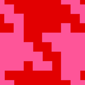 Houndstooth GIANT red and hot pink