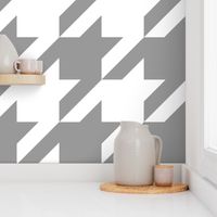 Modern Cottage ~ The Houndstooth Check ~ Grey and White ~ Large