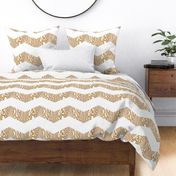 Chevron Safari ~ Gold & White  Zebra Wood