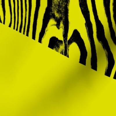 Chevron Safari ~ Black and Chartreuse Zebra