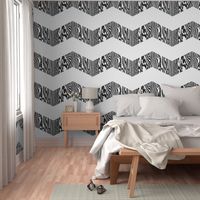 Chevron Safari ~ Black and White Zebra