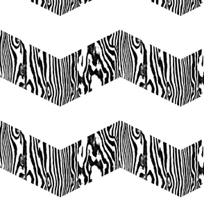 Chevron Safari ~ Black and White Zebra