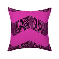 Chevron Safari ~ Black and Magenta Zebra