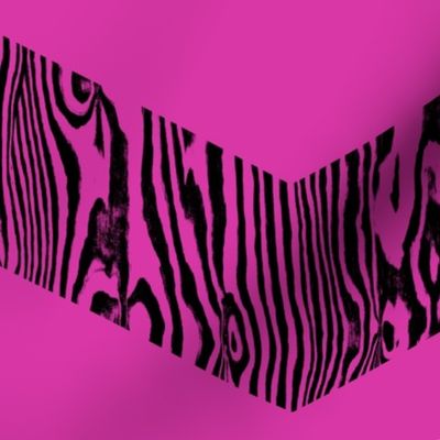 Chevron Safari ~ Black and Magenta Zebra