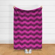 Chevron Safari ~ Black and Magenta Zebra