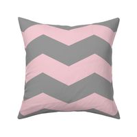 Pink Dawn ~ Chevrons ~ Pink & Grey