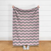 Pink Dawn ~ Chevrons ~ Pink & Grey