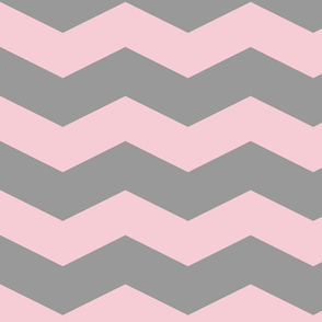 Pink Dawn ~ Chevrons ~ Pink & Grey