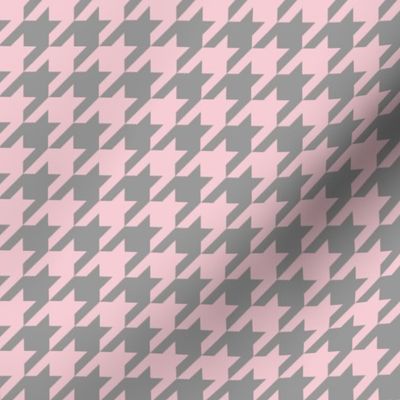 Pink Dawn ~ The Houndstooth Check ~ Pink and Grey