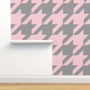 Pink Dawn ~ The Houndstooth Check ~ Pink and Grey