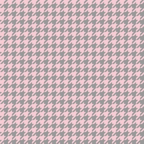 Pink Dawn ~ The Houndstooth Check ~ Pink and Grey