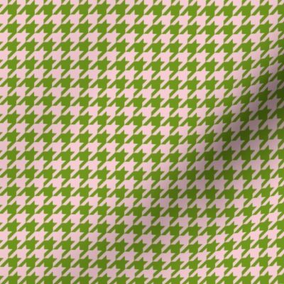 The Houndstooth Check ~ Leaf & Pink