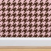 The Houndstooth Check ~ Pink & Brown