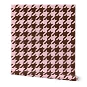 The Houndstooth Check ~ Pink & Brown