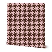 The Houndstooth Check ~ Pink & Brown